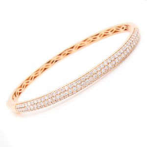 This bangle features 3 rows of pave-set diamonds. 127 diamonds are ...