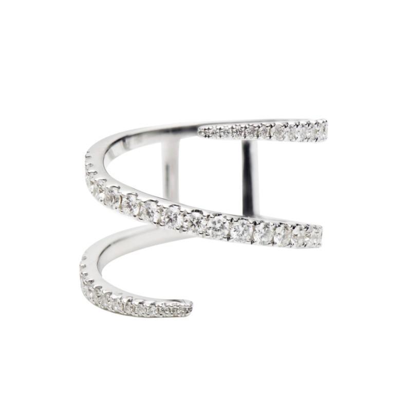 18k White Gold Diamond Wrap Ring