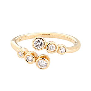 14k Yellow Gold Bezel Set Diamond Ring