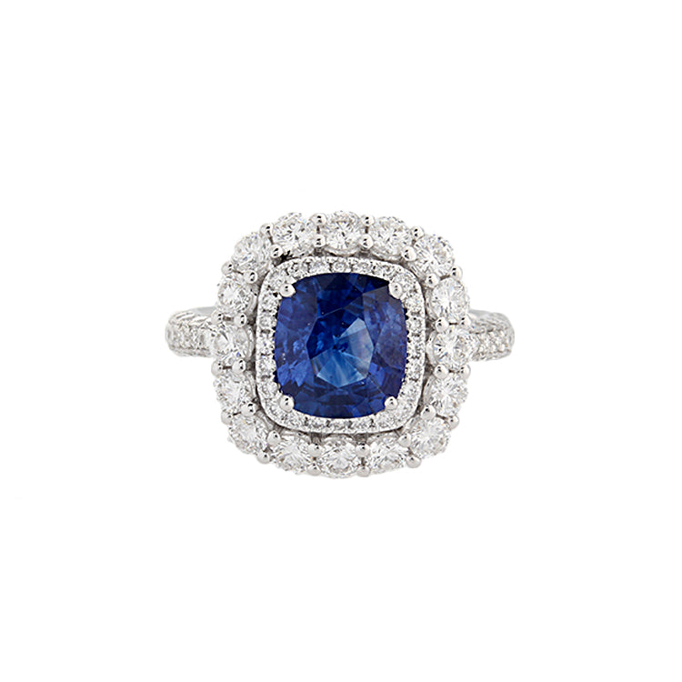 This ring features round brilliant cut diamonds that total 1.68cts ...
