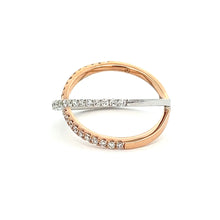 18k White and Rose Gold Diamond X-Ring