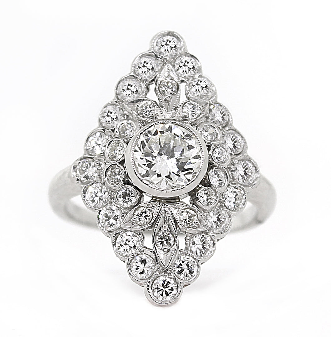 Estate Platinum Diamond Ring- 1.72ctw