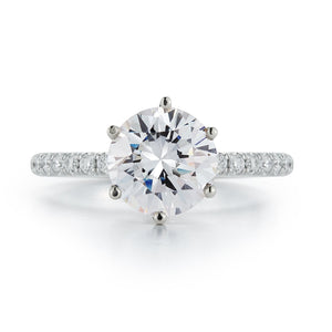 Signature "Avery" Pave 6 Prong Diamond Engagement Ring