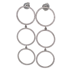 These drop earrings feature diamonds totaling .77ct