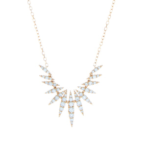 This tiered necklace features diamonds totaling .67ct