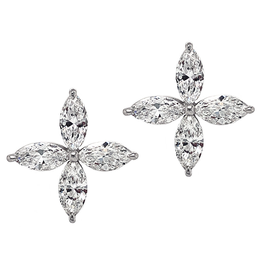 These earrings feature marquise diamonds that total 2.87cts.
