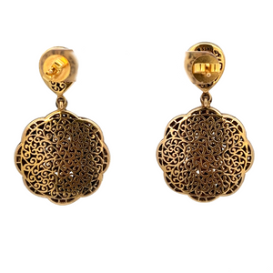 These one of a kind earrings feature rose cut diamonds that total 6...