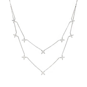 This diamond necklace features marquise diamonds that total 3.71cts.