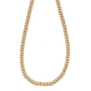 692 diamonds are prong-set in this stylish curb link necklace which...