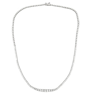 This gorgeous tennis style choker necklace features round brilliant...