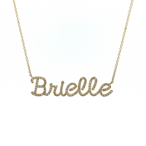 
Personalized Modern Script Necklace

Pave-set diamonds
Necklace le...