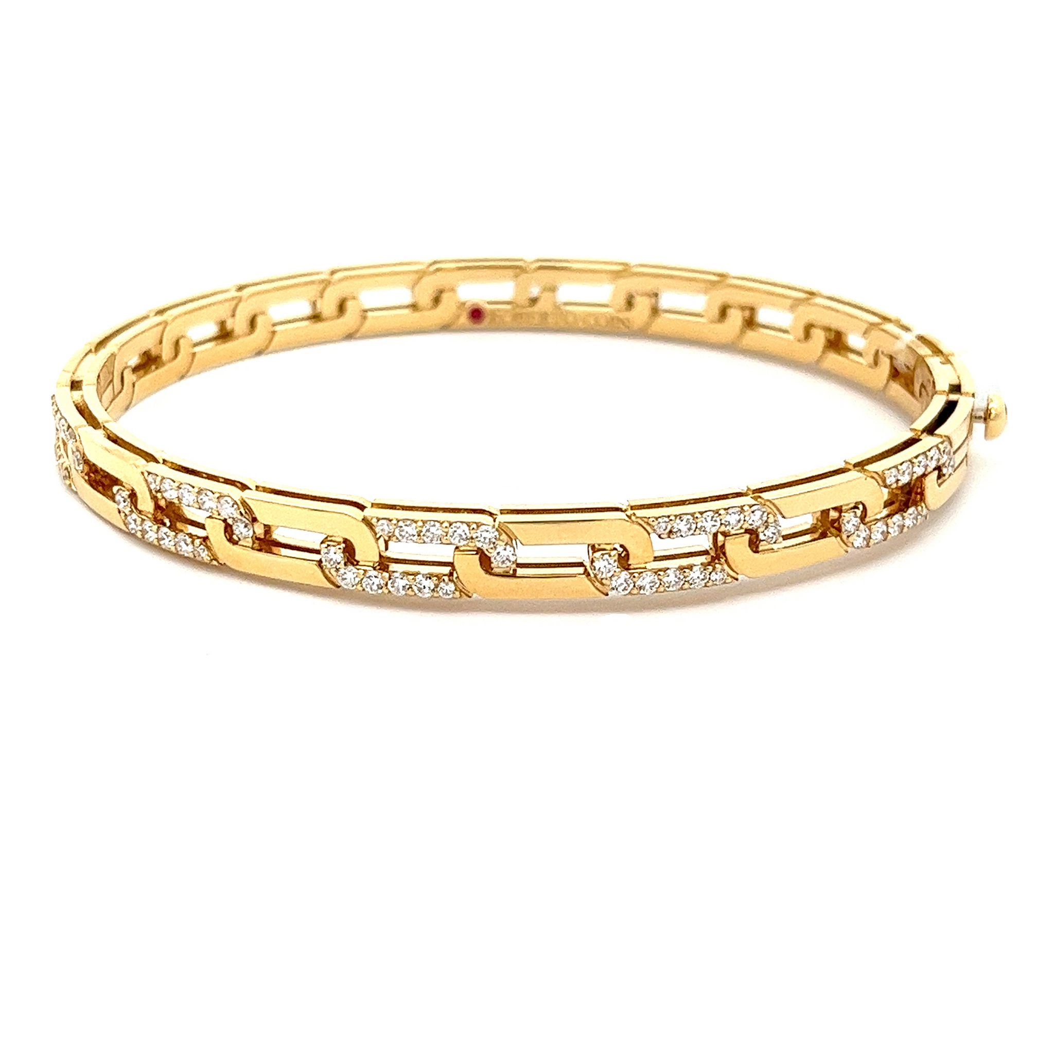 Fluted Chain Bracelet in 18K Yellow Gold, 5mm | David Yurman