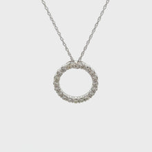 1.00ct 14k White Gold Diamond Circle Pendant