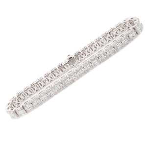 This stunner of a bracelet features 195 Baguette diamonds totaling ...