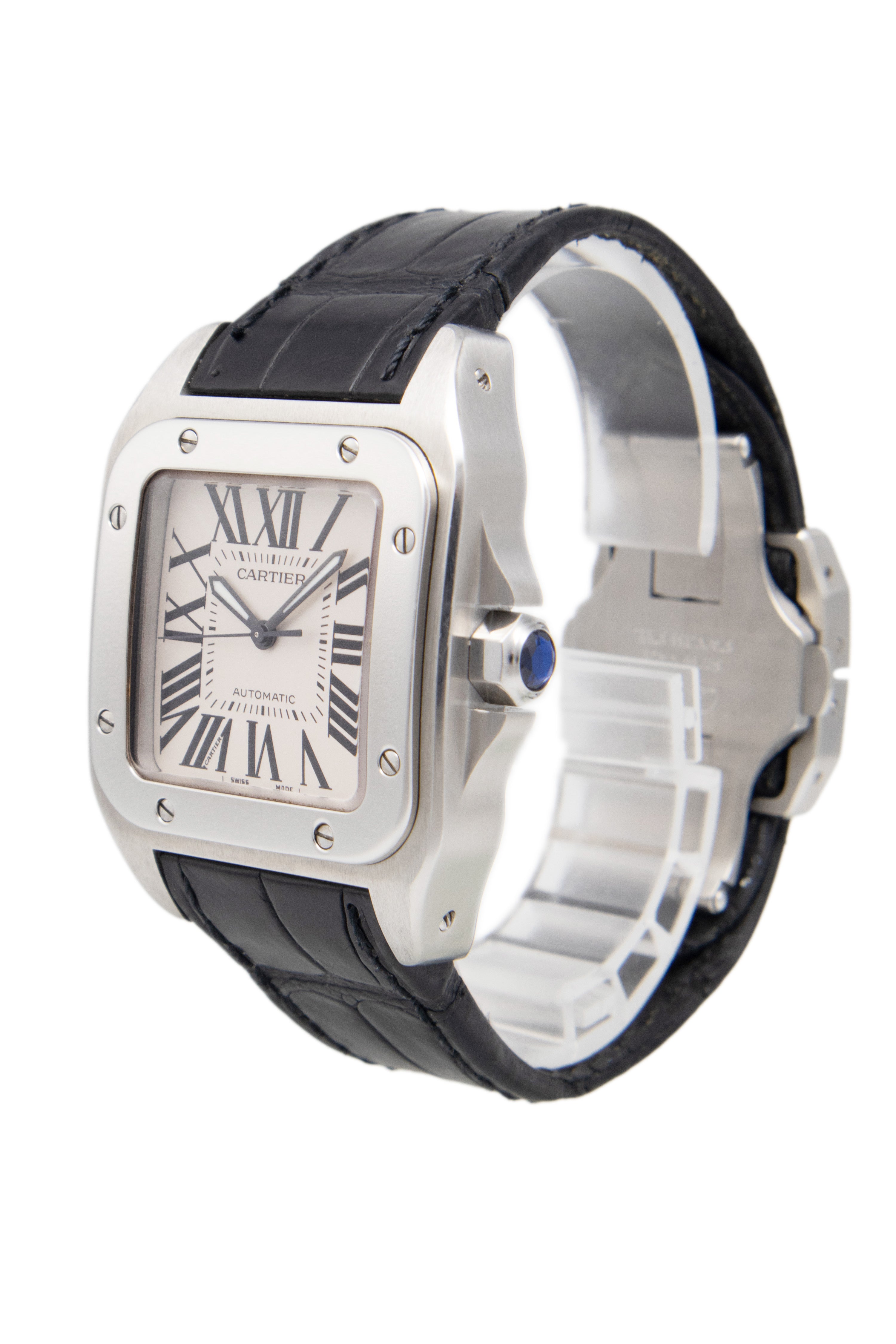 585 2738 Pre Owned Cartier Santos 100 2878 H.L. Gross