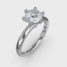 Fana Classic Six-Prong Round Diamond Solitaire Engagement Ring