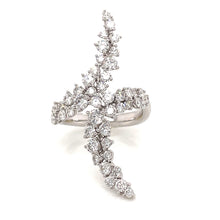 A gorgeously set statement with round cut diamonds totaling 2.05cts...