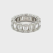 9.61ct Emerald Cut Diamond Eternity Ring