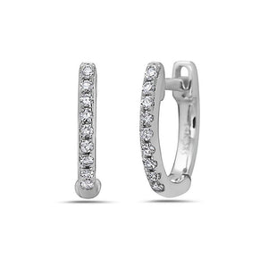 These diamond huggies feature round brilliant cut diamonds that tot...