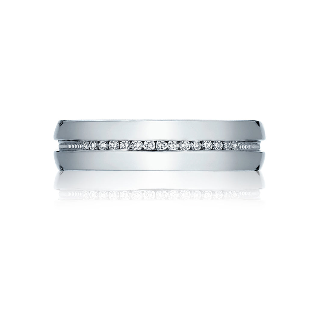Tacori Engraved Channel-Set Diamond Wedding Band- 5.5mm