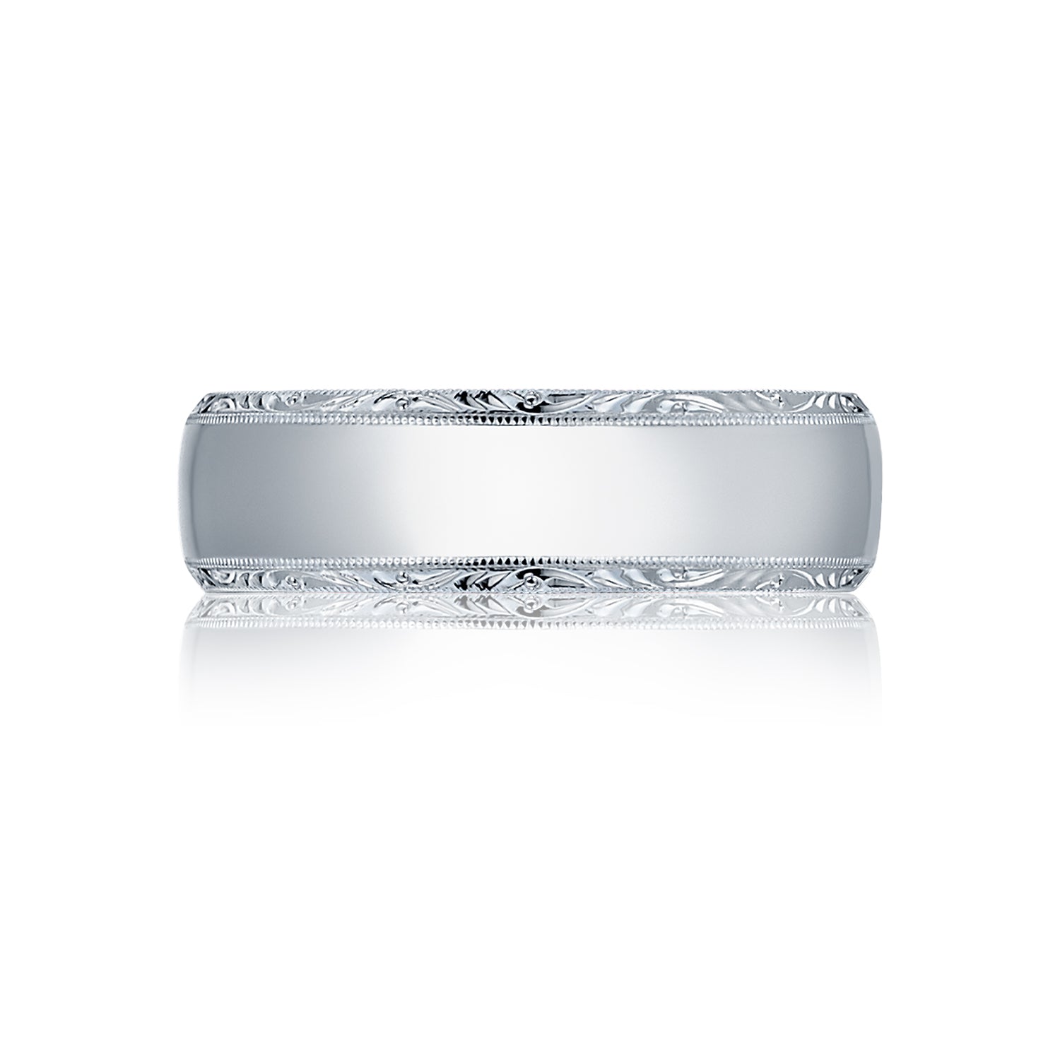 2554 Tacori Hand Engraved Mens Wedding Band 6.5mm H.L.