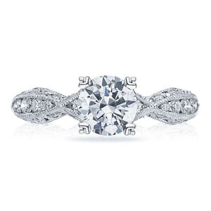 This diamond engagement ring setting from Tacoris Contemporary Cres...