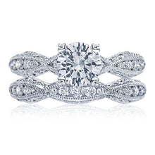Tacori Criss-Cross Channel-Set & Pave Diamond Engagement Ring