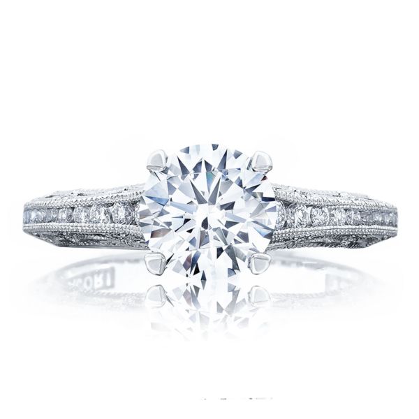 Tacori Channel & Pave Diamond Engagement Ring
