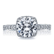 Tacori Halo Engagement Ring w/ Pave Set Diamonds