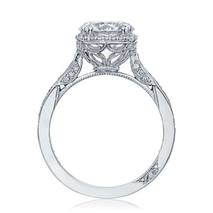 Tacori Halo Engagement Ring w/ Pave Set Diamonds