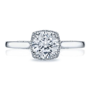 This stunning handmade Tacori engagement ring # 2620 features round...