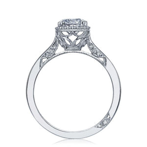 This stunning handmade Tacori engagement ring # 2620 features round...