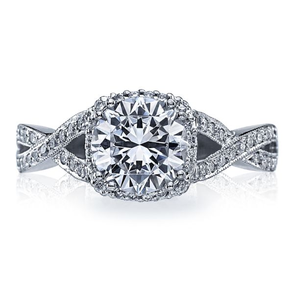 Tacori Engagement Ring with Pave-Set Diamonds
