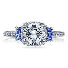 Tacori Sapphire Shield-Cut & Pave Diamond Engagement Ring