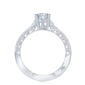 Tacori Petite Criss-Cross Channel-Set & Pave Diamond Engagement Ring