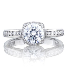 Tacori Channel-Set Engagement Ring w/ Cushion Bloom