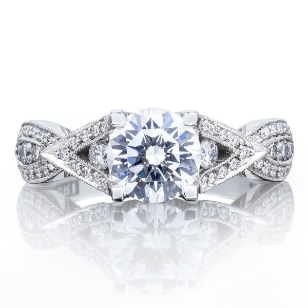 Tacori Twist Pave Diamond Engagement Ring