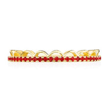 
Every queen deserves her crown. Yellow gold and vibrant red rubies...