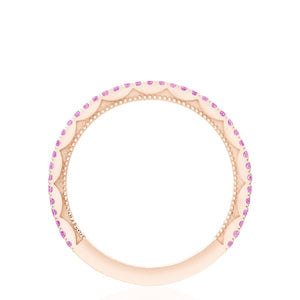 
Every queen deserves her crown. Rose gold and vibrant pink sapphir...