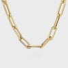 14k yellow gold link chain necklace 18"