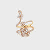18k Rose Gold Floral Diamond Ring 360 view