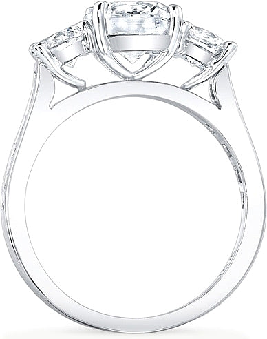 3 stone channel shop set diamond ring