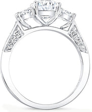 3-Stone Round Brilliant Cut Diamond Engagement Ring