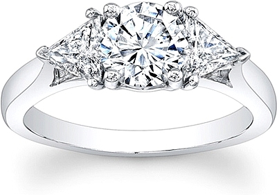 SCS1271B 3 Stone Trillion Diamond Engagement Ring H.L. G