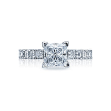 Tacori Prong-Set Diamond Engagement Ring w/ Asscher Cut Sides