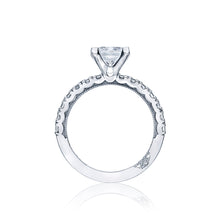 Tacori Prong-Set Diamond Engagement Ring w/ Asscher Cut Sides