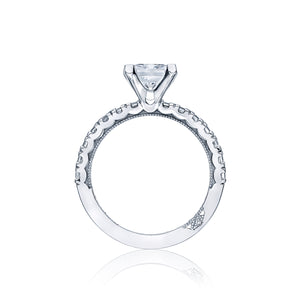 Tacori Prong-Set Diamond Engagement Ring w/ Asscher Cut Sides