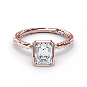 Modest Solitaire Diamond Engagement Ring