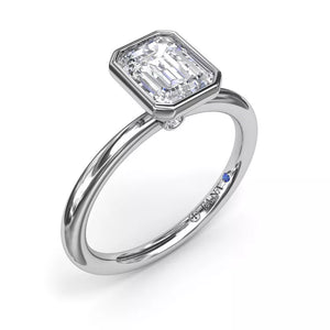 Modest Solitaire Diamond Engagement Ring