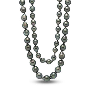 This necklace features 8.5-9mm tahitian pearls in 34